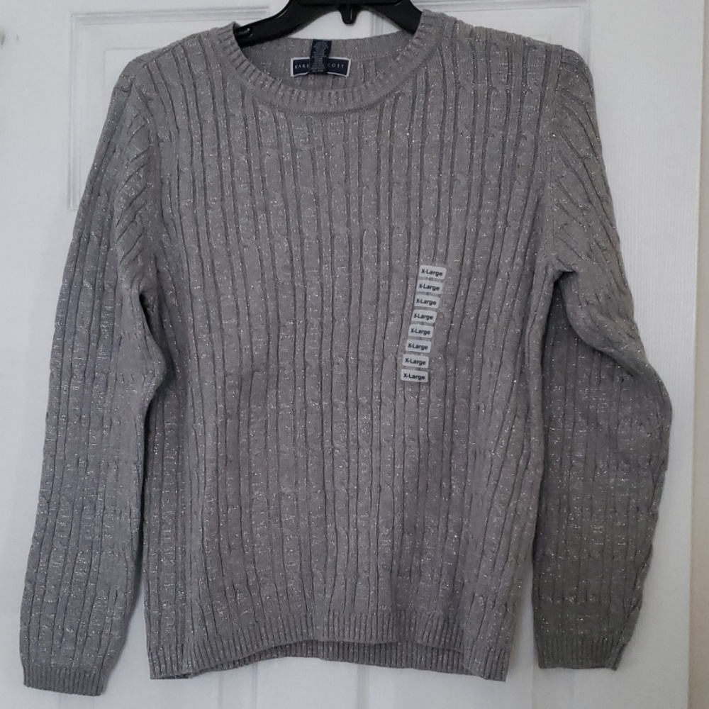 NWT  Sparkly Grey Sweater